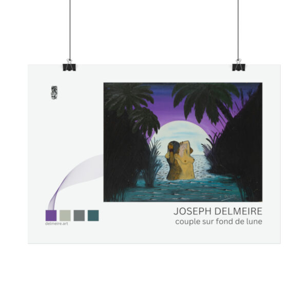 Le Couple sur fond de lune (Rolled Poster) - Image 2