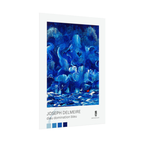 Dieu domination bleu (Rolled Poster)